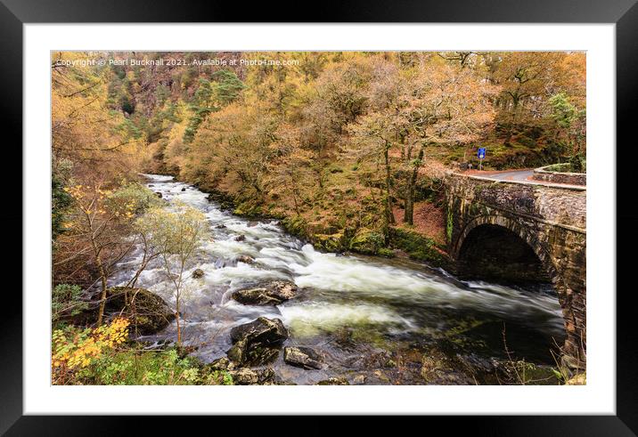 Autumn in Aberglaslyn Pass Snowdonia Framed Mounted Print by Pearl Bucknall