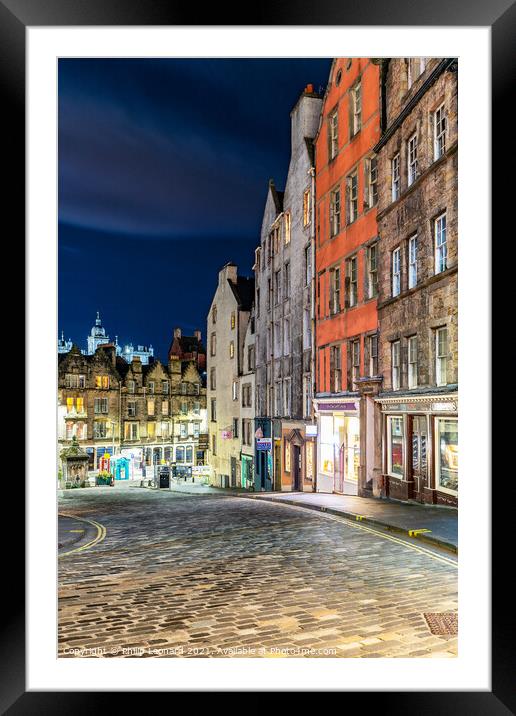 Victoria Street Edinburgh Scotland. Framed Mounted Print by Philip Leonard
