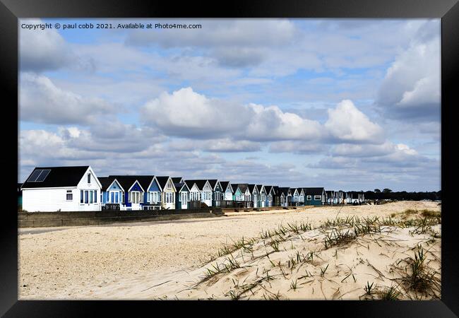 A line of huts. Framed Print by paul cobb