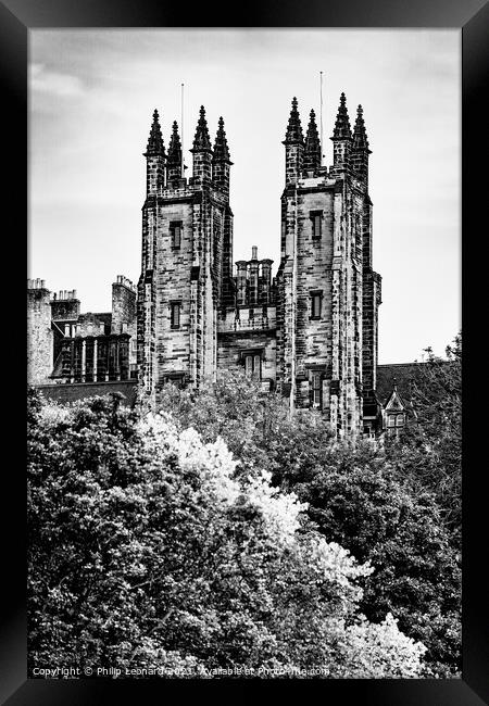 New College University of Edinburgh Scotland. Framed Print by Philip Leonard