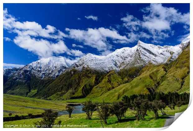 Mount Aspiring National Park in South Island, New Zealand Print by Chun Ju Wu