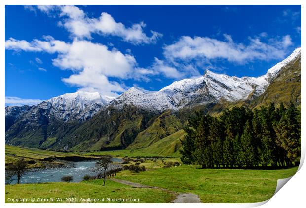 Mount Aspiring National Park in South Island, New Zealand Print by Chun Ju Wu