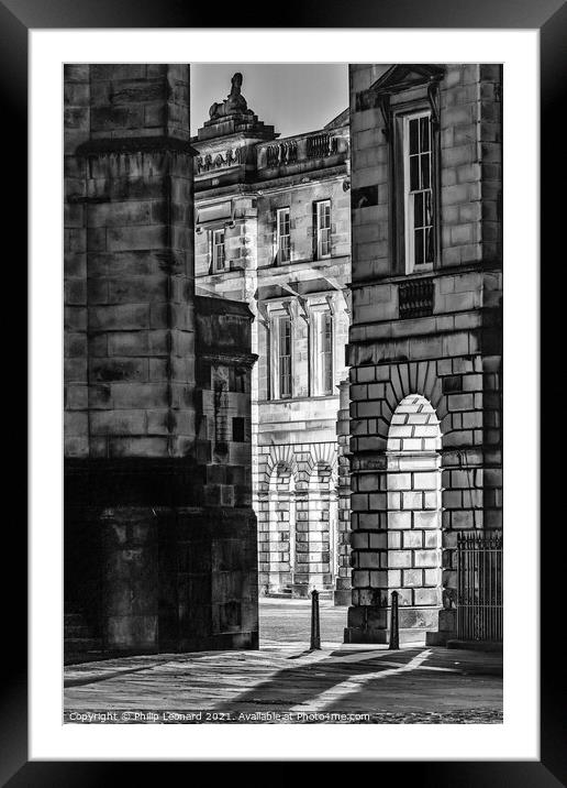Parliament Square Edinburgh Scotland. Framed Mounted Print by Philip Leonard