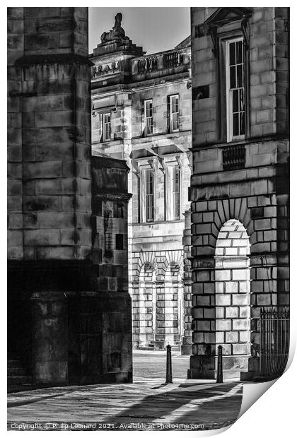 Parliament Square Edinburgh Scotland. Print by Philip Leonard