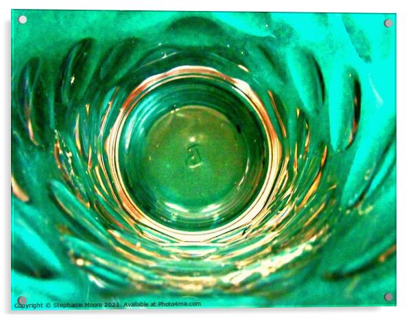 Green whirlpool Acrylic by Stephanie Moore