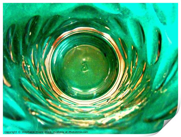 Green whirlpool Print by Stephanie Moore