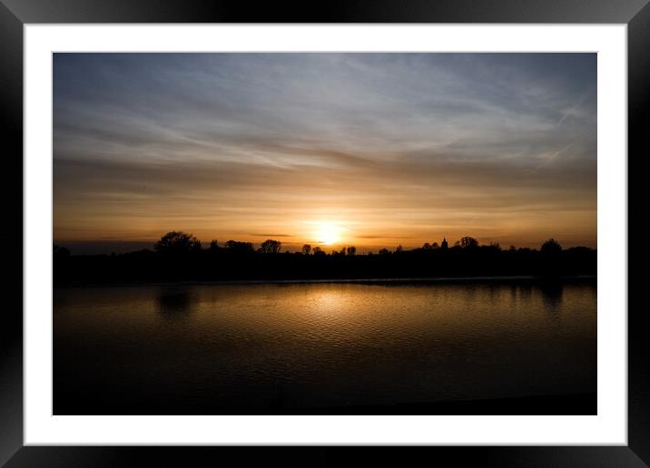 Sunset on kings Lynn quay  Framed Mounted Print by Sam Owen