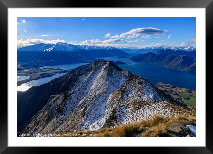 Lake Wanaka and Roys Peak in winter, South Island, New Zealand Framed Mounted Print by Chun Ju Wu