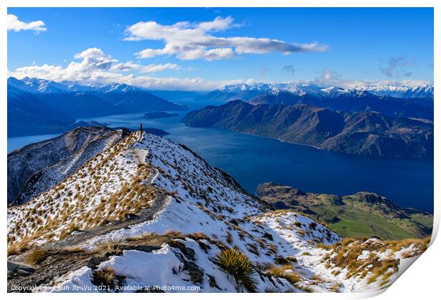 Lake Wanaka and Roys Peak in winter, South Island, New Zealand Print by Chun Ju Wu
