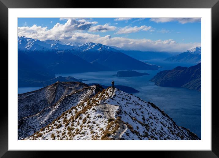 Lake Wanaka and Roys Peak in winter, South Island, New Zealand Framed Mounted Print by Chun Ju Wu
