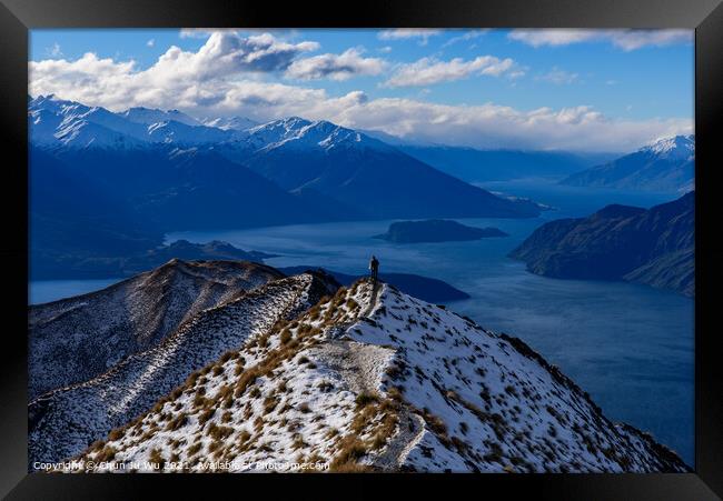 Lake Wanaka and Roys Peak in winter, South Island, New Zealand Framed Print by Chun Ju Wu