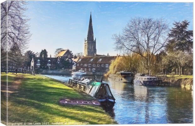 By The Thames At Abingdon Canvas Print by Ian Lewis