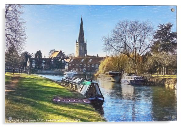 By The Thames At Abingdon Acrylic by Ian Lewis