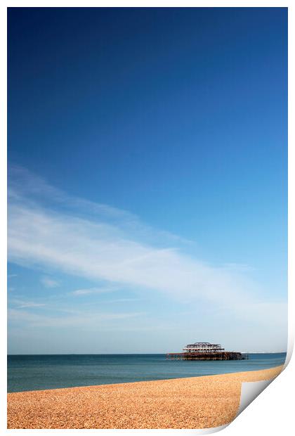 West Pier Brighton Print by Neil Overy