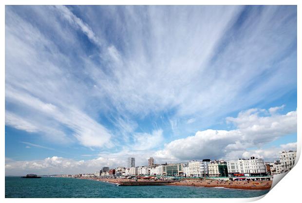 Brighton Sea Front Print by Neil Overy