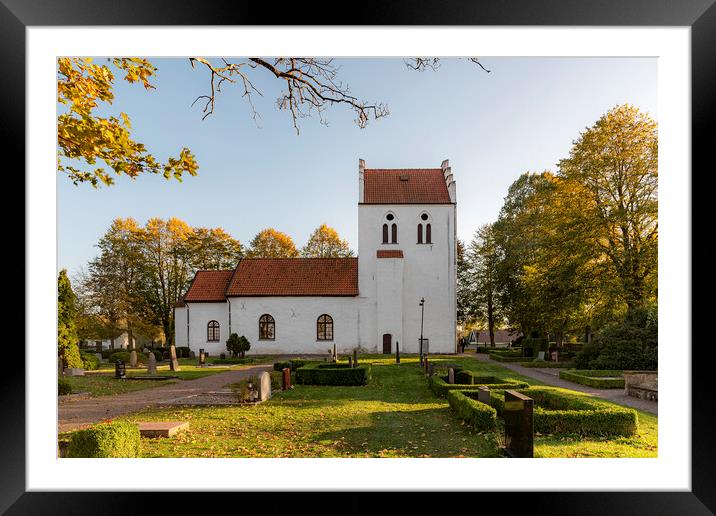 Risekatslosa Church in Sweden Framed Mounted Print by Antony McAulay