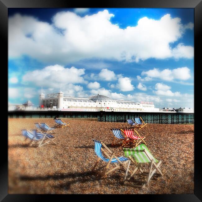 Brighton Palace Pier Toy Camera Effect Framed Print by Neil Overy