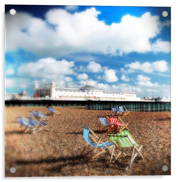 Brighton Palace Pier Toy Camera Effect Acrylic by Neil Overy