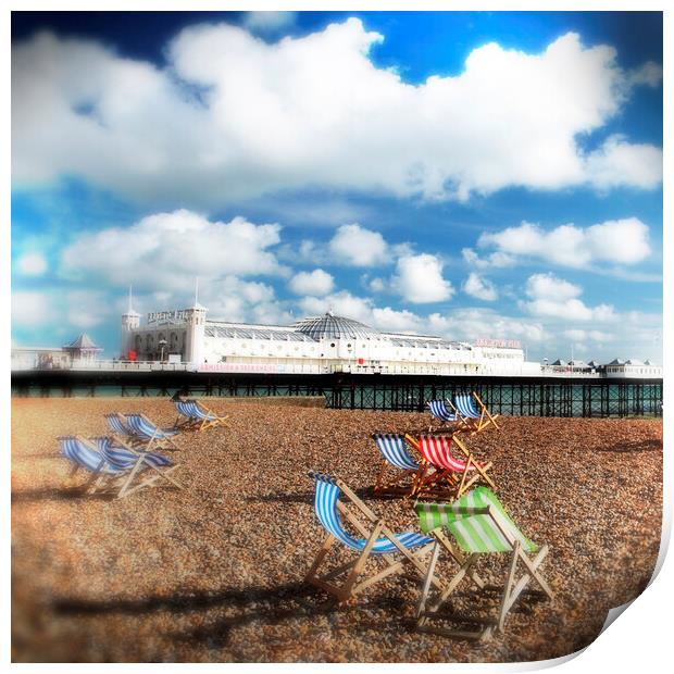 Brighton Palace Pier Toy Camera Effect Print by Neil Overy