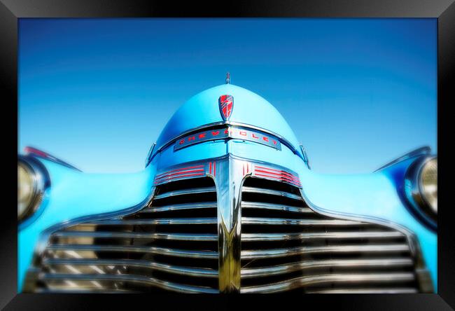 Blue Chevrolet Master DeLuxe Framed Print by Neil Overy
