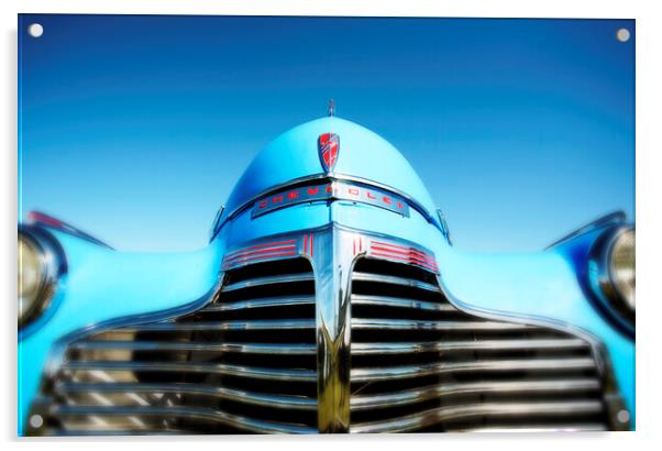 Blue Chevrolet Master DeLuxe Acrylic by Neil Overy