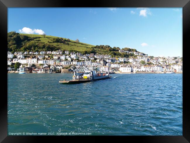 Lower Dart Ferry Crossing Framed Print by Stephen Hamer