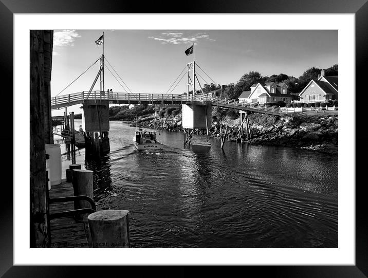 Heading to Sea - Perkins Cove - Maine  Framed Mounted Print by Steven Ralser