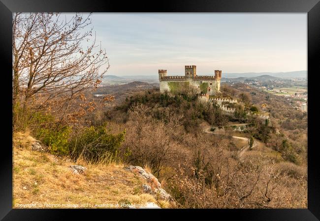 Medieval Castle on the hill Framed Print by Fabrizio Malisan