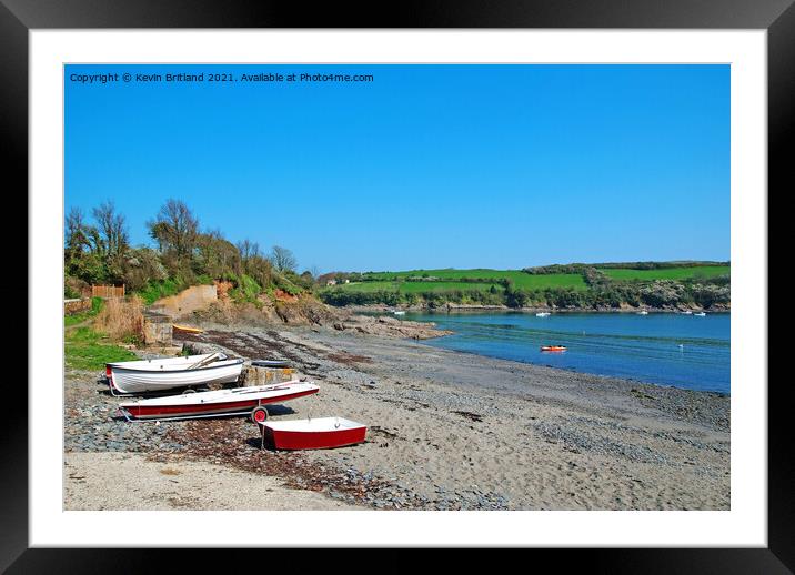 flushing cove cornwall Framed Mounted Print by Kevin Britland