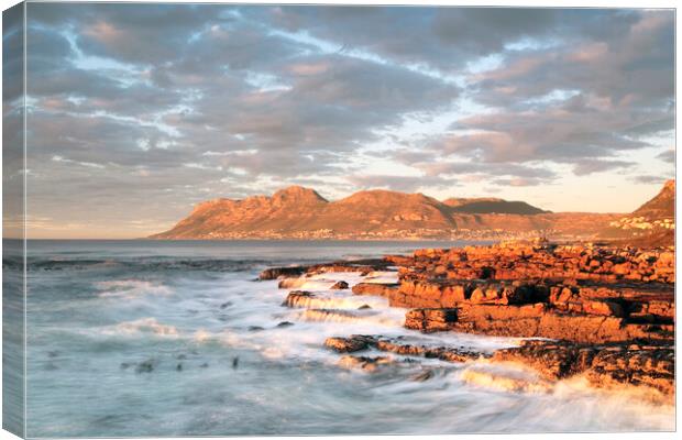 Dawn over Simon's Town South Africa Canvas Print by Neil Overy