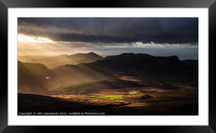Majestic Snowdonia: A Welsh Mountain Wonderland Framed Mounted Print by John Henderson