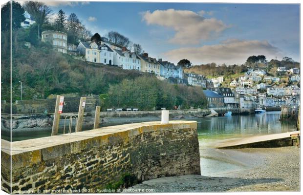 Looking Up The Looe River, Cornwall. Canvas Print by Neil Mottershead