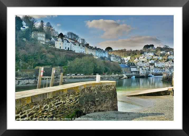 Looking Up The Looe River, Cornwall. Framed Mounted Print by Neil Mottershead
