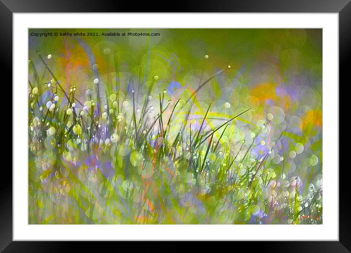 Mystic Morning Meadow Framed Mounted Print by kathy white