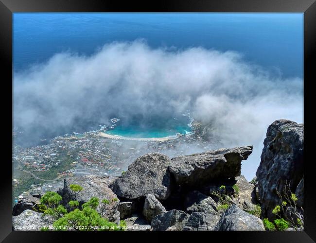Cape Town from the top of Table Mountain Framed Print by Tracey Turner