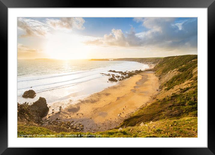 Marloes Sands, Pembrokeshire, Wales Framed Mounted Print by Justin Foulkes