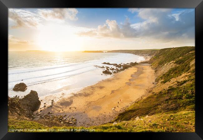 Marloes Sands, Pembrokeshire, Wales Framed Print by Justin Foulkes