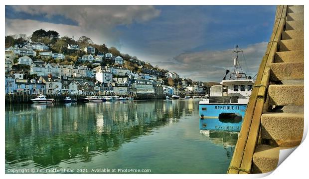 Down By The Looe River. Print by Neil Mottershead