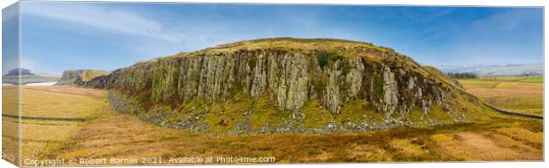 Sycamore Gap, Cliffs Canvas Print by Lrd Robert Barnes