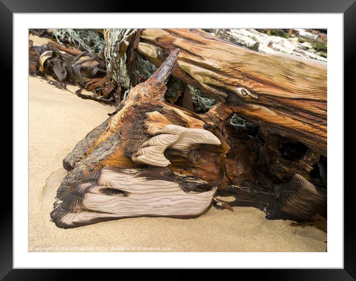 Shipwreck timbers on Balnahard Beach, Isle of Colonsay, Scotland Framed Mounted Print by Photimageon UK