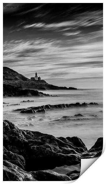 Bracelet Bay on Gower long exposure Print by RICHARD MOULT