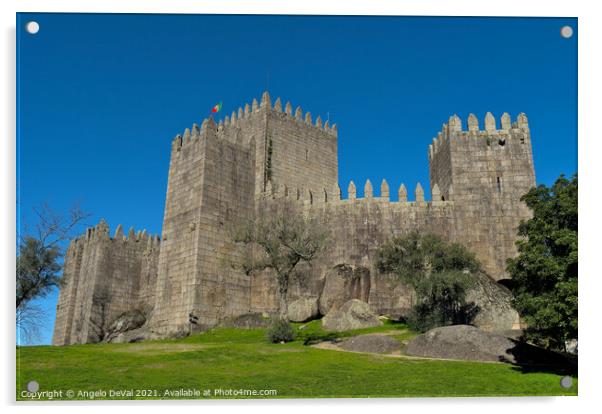 Medieval Castle of Guimarães in Portugal Acrylic by Angelo DeVal