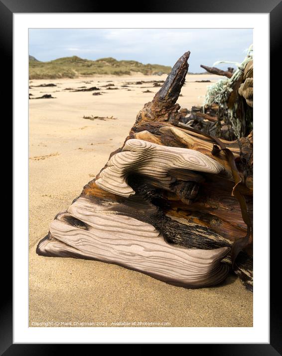 Shipwreck timbers on Balnahard Beach, Isle of Colonsay, Scotland Framed Mounted Print by Photimageon UK