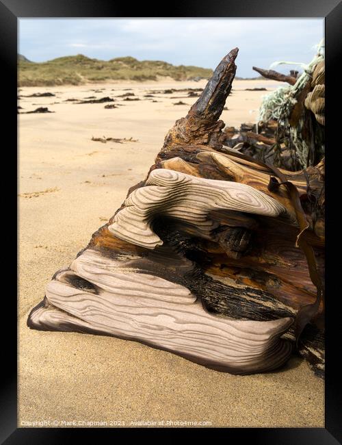 Shipwreck timbers on Balnahard Beach, Isle of Colonsay, Scotland Framed Print by Photimageon UK