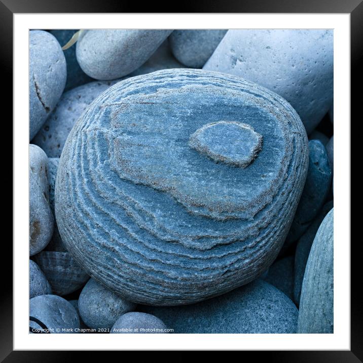 Patterened Scottish Beach pebble, Isle of Colonsay, Scotland Framed Mounted Print by Photimageon UK