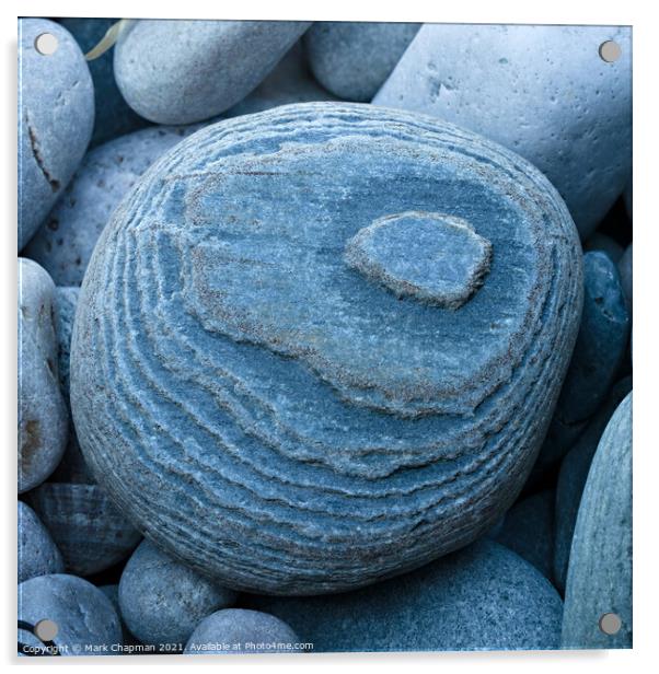 Patterened Scottish Beach pebble, Isle of Colonsay, Scotland Acrylic by Photimageon UK