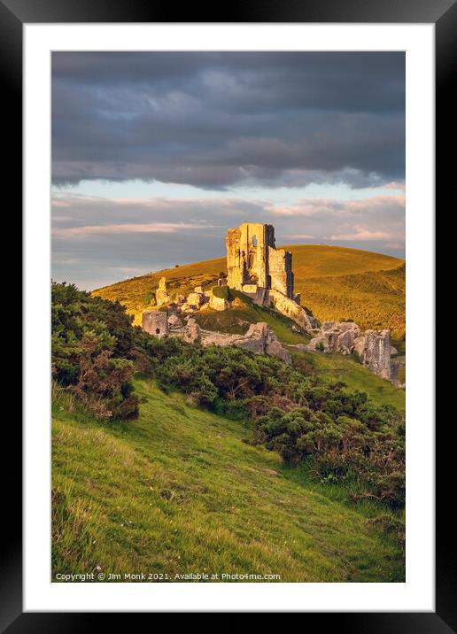 Corfe Castle, Dorset Framed Mounted Print by Jim Monk