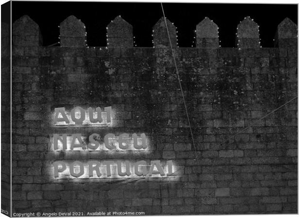Aqui Nasceu Portugal Canvas Print by Angelo DeVal