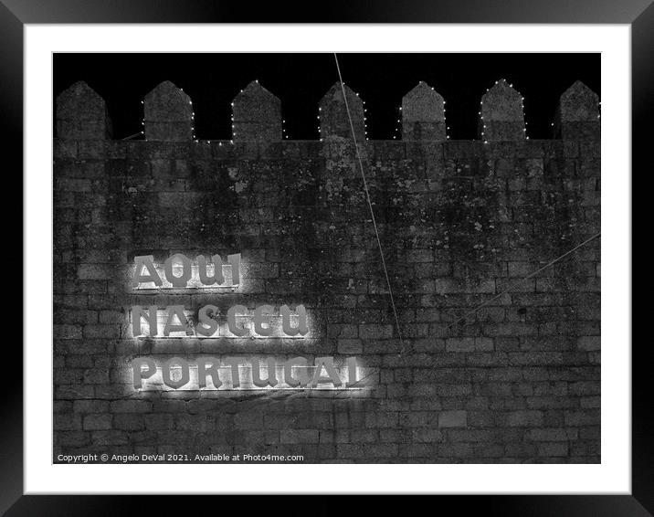 Aqui Nasceu Portugal Framed Mounted Print by Angelo DeVal