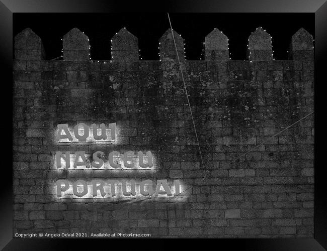 Aqui Nasceu Portugal Framed Print by Angelo DeVal